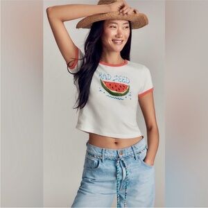 Mother bad seed White T-Shirt with Watermelon Graphic size XS